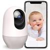 nooie Babyphone, 360 Baby Camera WLAN, Baby Monitor con videocamera, baby monitor con fotocamera e app per cellulare, visione notturna HD 1080P, monitoraggio intelligente, funzione interfono,