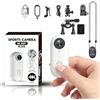 Winnes 4K Action Cam Mini Bodycam WiFi Sportive Camera 120°, 30FPS POV Registrazione,Macchina Fotografica Subacquea Impermeabile 30m Mini Portatile Videocamera Magnete Clip per Casco da Bici/Moto,Bianco