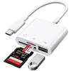 RayCue Lettore di schede SD USB-C, da tipo C a SD/MicroSD, per iPhone 15/iPad/Mac/Laptop, iMac/iPad Pro/Air/Mini, MacBook Pro/Air, Galaxy