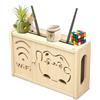 LUPATDY Armadio per Router in Legno, Rack di Archiviazione Wifi Montato a Parete - Che Elimina la Necessità di Praticare Fori, Scaffale Decorativo per l'Archiviazione dei Router