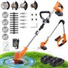 Grenintol Tagliabordi a Batteria Grenintol 21V, Rifinitore Pieghevole Senza Fili, Batteria 4.0AH, 4 Tipi di Lame, Rifinitore Elettrico 2-in-1 per Prato e Giardino