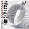 NONE Cavo di Prolunga Micro USB Extra Lungo 10M 5M 3M 2M 1M, Cavo Dati Universale con Porta Tipo C per Dispositivi Xiaomi Samsung Fotocamera PS5PS4