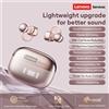 Lenovo Auricolari Wireless Open-ear Lenovo RS119 OWS Bluetooth 6.0 con Clip in Silicone Morbido, Auricolari da Viaggio con Magnete Nascosto e Display Digitale