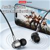 Lenovo Auricolari cablati Lenovo YF20 Full In-Ear con connettore Type-C/3.5mm, anti-groviglio, audio surround 9D, auricolari da gaming a bassissima latenza