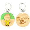 Generico Portachiavi Artigianale in Legno Jesse Pinkman, Gadget compatibile con Breaking Bad, Idea Regalo amico, Walter White, Los Pollos Hermanos, Heisenberg (Jesse Pinkman)