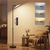VASAGLE Lampada da Terra LED Regolabile in Altezza, Piantana 36 W, Testa Orientabile, Camera da Letto Ufficio, Timer, Funzione Memoria, Pulsanti e Telecomando, Nero Opaco LFL008BD02