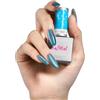 HALMAI Smalto Semipermante Cat Eye OneCoat con Magnete 5 in 1 per Unghie (Base, Colore, Ricostruzione, Rinforzante, Top Coat) -Regalo per Unghie Fai da Te, Ideale per Principianti & Casa (Azzurro)