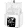 Vuxava 6 in 1 Scaldabiberon Scaldabaschette per Bambini,Sterilizzatore per Biberon, conservazione del calore per 48 ore, touch screen a LED, telecomando, può riscaldare 4 bottiglie contemporaneamente