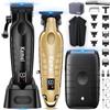 KEMEI Hair Clippers for Men Professional, Barber Clippers and Trimmers Set, Foil Shaver for Men,Cordless Hair Clippers and Barber Kit, Hair Cutting Kit, KM-2293Gold, KM-PG2290D, KM-T95