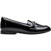 Clarks FinjaLoafer O. Childrens Black Pat, 1