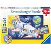 Ravensburger Puzzle per bambini Ravensburger - 05665 Viaggio nello spazio - Puzzle 2x24 pezzi per bambini dai 4 anni in su