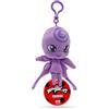 Miraculous Ladybug Nooroo Kwami a grandezza naturale (12 cm), giocattolo di peluche da collezione, per bambini, peluche molto morbido, con occhi ricamati e portachiavi e gancio per zaino (Wyncor)
