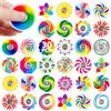 SCIONE 30 Mini Fidget Spinners Arcobaleno in Bulk - Ideali per Premi, Regali Compleanno, Ricompense Classe e come Giocattoli Sensoriali per Bambini (4 cm)