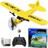 Henakmsl 2.4 GHz RC Aeroplano 2 CH Aeromobile telecomandato, RTF per principianti, bambini e adulti, giocattolo con ricarica USB Giallo