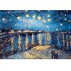 MISITU Puzzle da 2000 pezzi per adulti, Notte stellata sul fiume Rodano di Vincent Willem Van Gogh, puzzle artistico per bambini dai 14 anni in su