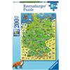 Ravensburger Puzzle per bambini Ravensburger, mappa colorata della Germania, puzzle da 200 pezzi per bambini dagli 8 anni in su