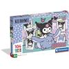 Clementoni - Puzzle per Bambini 104 Pezzi Supercolor, per Bambini 6+ Anni, Illustrazione con Personaggi di Kuromi Hello Kitty and Friends, Idea Regalo, Made in Italy, 38x27 cm, 25028