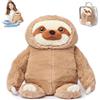 ODOXIA Peluche Pesante Per L'ansia 1.4 kg | Calmante E Confortevole | Bradipo Di Peluche Pesante | Animale Pesato Per L'ansia | Borsa Per Il Trasporto Inclusa | Peluche Pesato Lavabile In Lavatrice