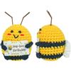 CHUNLINLAODA Regalo Abbraccio Tascabile Ape Positiva, Divertente Ape Positiva, Carina Mini Ape Uncinetto Bambola, Regalo Di Incoraggiamento, Regalo di compleanno per Donne, Familiari, Amici
