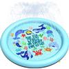 Peteast Piscina per cani di taglia grande e piccola taglia e bambini 67 pieghevole Splash Sprinkler Pad, spessore 0,58 mm, antiscivolo, giocattolo acquatico, ecologico, durevole, per bambini, tema