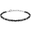 Sector No Limits Basic Bracciale Uomo in acciaio, smalto, ematite, agata nera - SZS97