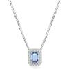 Swarovski Collana Millenia, Taglio ottagonale, Blu, Placcato rodio
