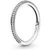 PANDORA ME Anello con pavé in argento Sterling con zirconia cubica trasparente, 62