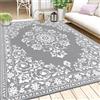Enyhom Tappeto da Esterno Extra Large 240 x 300 cm, Plastica Riciclata Tappeto per Esterno Resistente alle Intemperie per Campeggio, Balcone, Terrazza, Spiaggia, Giardino D'inverno, Soggiorno, Camper