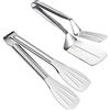 Aiareozy Pinze da Cucina in Acciaio Inossidabile, 2 Pezzi pinze per Barbecue, Pinze per Bistecca, Pinze per Griglia, Pane Clip Pinze, Pinze per Alimenti, Cucine, Ristoranti, Pizza, Fritto Pesce