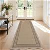 SHACOS Tappeto Passatoia per Corridoio Cucina 60x180cm, Aspetto di Juta, Tappeto Corridoio Lungo Moderno Antiscivolo Lavabile Tappeti Runner per Ingresso Cucina Lavanderia