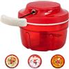 FuxFuis Tritatutto Manuale a Corda, Tritatutto da Cucina Manuale Piccolo, Frullatore Manuale Cucina Facile da Tirare, Tritatutto Manuale con 3 Lame per Cipolle e Aglio, Tritaverdure Multifunzionale