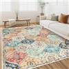 LuxFocus Tappeto lavabile per soggiorno, 200 x 290 cm, grande, vintage, per camera da letto, antiscivolo, per interni, sala da pranzo, arancione