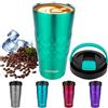 Disoza 500 ml Verde Tazza Termica Tazza Termica da Viaggio Bicchiere Termico con Cannuccia Caffè Piccolo Tazza Caffe Bicchiere Portatile Tazza da Viaggio Bicchiere da Viaggio