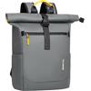 Taschmik rolltop, zaino impermeabile da donna e da uomo, impermeabile, 17 pollici, grigio., L, Casual