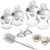 Tommee Tippee Starter Set Natural Start per neonati, 150 ml e 260 ml, biberon anti-colica con tettarella a flusso lento e Super Lento, tettarelle dalla forma simile al seno materno, autosterilizzante