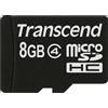 Transcend - Scheda di memoria flash - 8 GB - Classe 4 - microSDHC