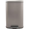 Spirella Portarifiuti Spirella 50 litri in acciaio inox con chiusura ammortizzata e cestino interno "Akira" Portarifiuti da cucina Softclose Portarifiuti tortora opaco