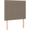 vidaXL Testiere 2 pezzi Tessuto Taupe 100x5x78/88 cm