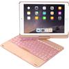 HOPE R Custodia con tastiera Bluetooth wireless per iPad Air, iPad Air 2, iPad Pro 9.7, iPad 9.7 2017, 2018, layout QWERTY, oro, HOPE R