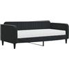vidaXL Letto da giorno con materasso nero 90x190 cm in velluto