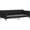 vidaXL Letto da giorno nero 90x200 cm in tessuto