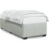 vidaXL Struttura letto senza materasso grigio chiaro 80x200 cm in velluto