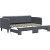 vidaXL Letto da giorno allungabile grigio scuro 90x200 cm in velluto