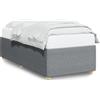 vidaXL Struttura letto senza materasso grigio chiaro 90x200 cm tessuto