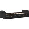 vidaXL Letto da giorno con 2 cassetti senza materasso IRUN Nero 90x200cm
