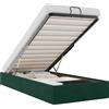 vidaXL Ottoman letto senza materasso verde scuro 80x200 cm in velluto