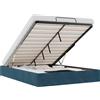 vidaXL Ottoman letto senza materasso blu scuro 140x190 cm velluto