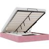 vidaXL Ottoman letto senza materasso Rosa 140x190 cm velluto