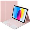 STRADO Cover con tastiera touchpad per Apple iPad 10.9 22 TPIP22 (Rosa)
