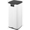 Brabantia Bo Touch Bin, bidone per rifiuti da cucina da 30 L (bianco), bidone salvaspazio con sistema di apertura soft-touch, bidone interno facile da pulire, bidone per rifiuti residuali con fodere PerfectFit incluse